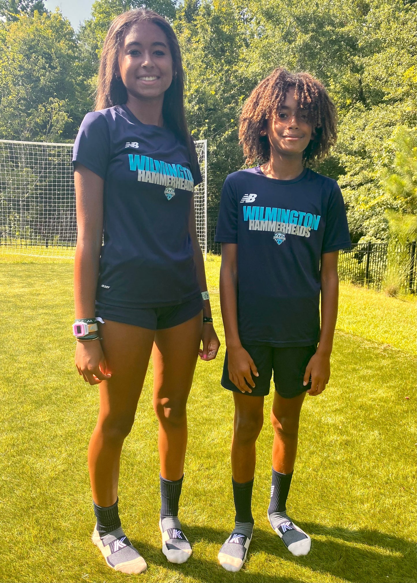 Ankle-Length Soccer Grip Socks (2x Pairs): Hammerheads Home + Away