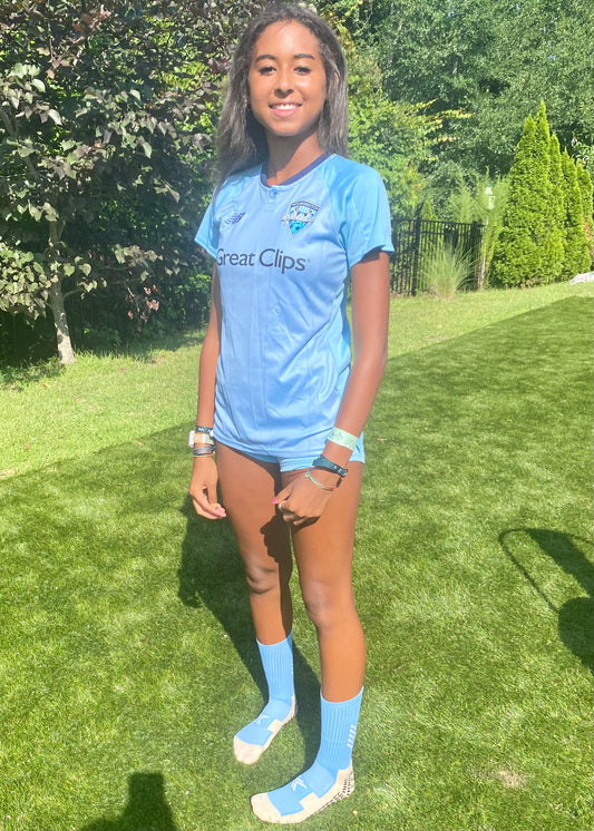 Ankle-Length Soccer Grip Socks (2x Pairs): Hammerheads Home + Away