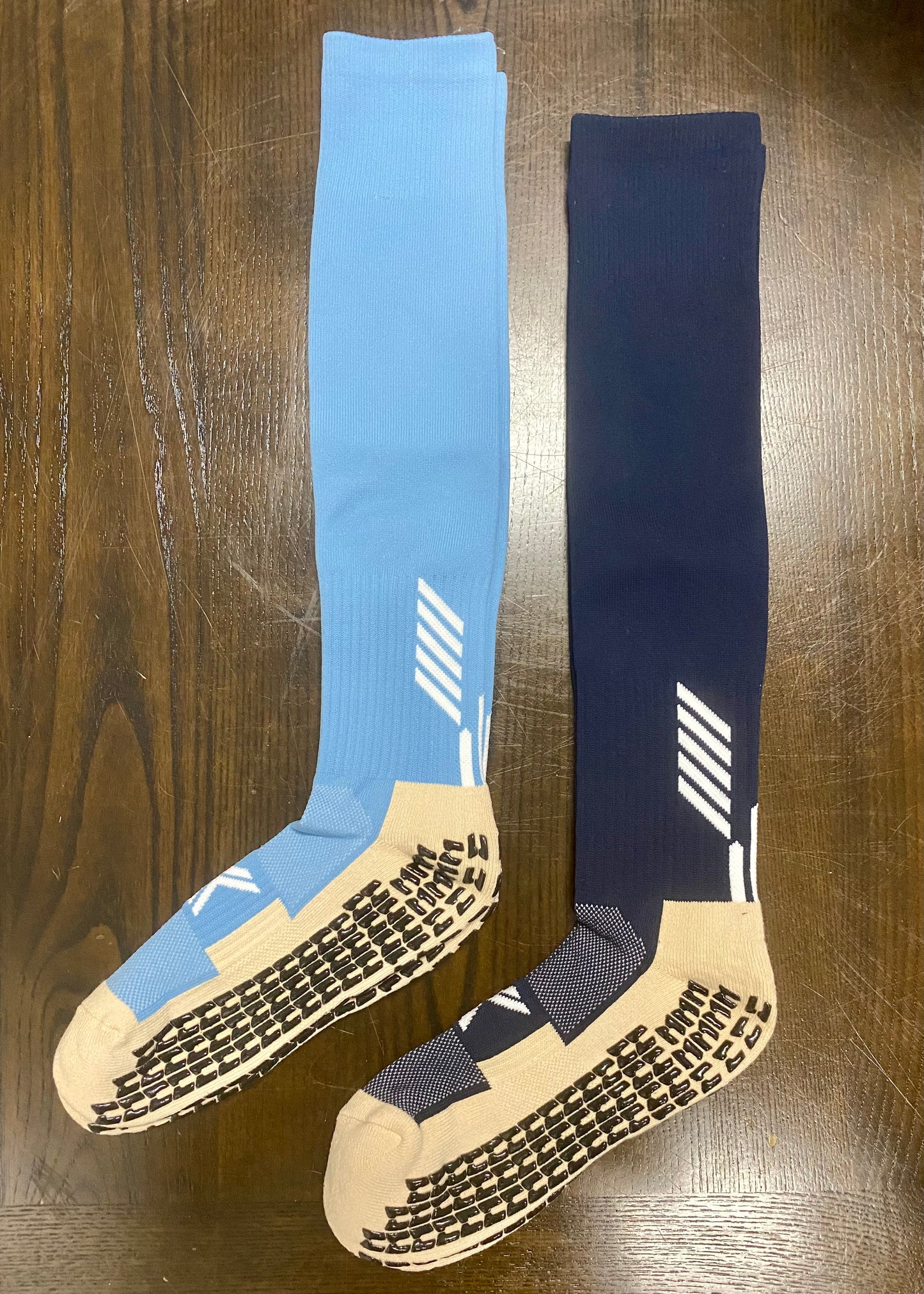 Full-Length Soccer Grip Socks (2x Pairs): Hammers Home + Away/Training